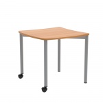 Wellentisch Quadrat, 60x60 cm (B/T), fahrbar, 